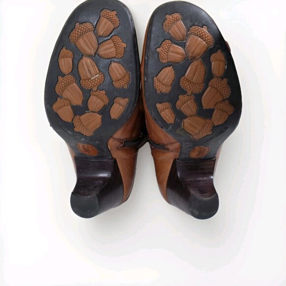 Born Victorian Mid Calf Lace Up Boots Womens US 7/38 W21360 Brown Leather Granny - Picture 8 of 16